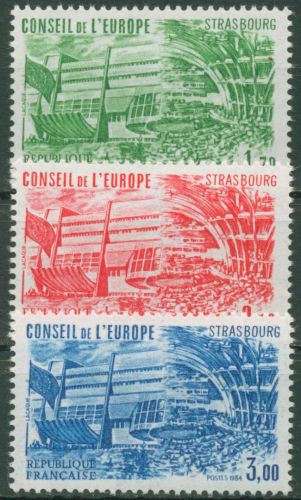 Frankreich 1984 Europarat Europaratsgebäude Plenarsaal D 34/36 postfrisch