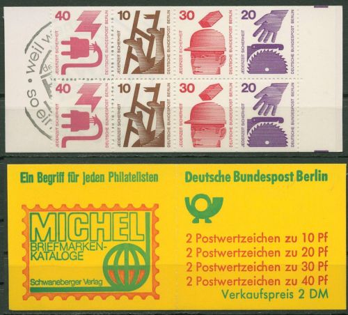 Berlin Markenheftchen 1974 Unfallverhütung MH 9 a postfrisch