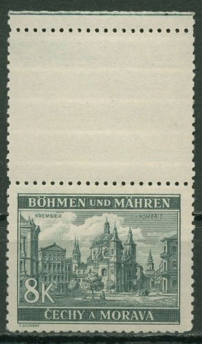 Böhmen & Mähren 1940 Freimarke Budweis mit Leerfeld oben 59 LS-1 postfrisch