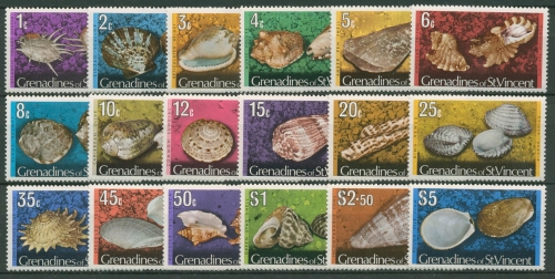 St. Vincent-Grenadinen 1974 Meeresmuscheln und -schnecken 32/49 postfrisch