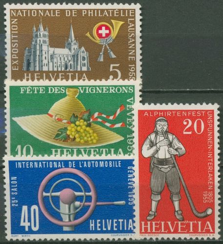 Schweiz 1955 Ereignisse Ausstellungen Feste 607/10 postfrisch