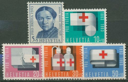 Schweiz 1963 Pro Patria Pflegerinnen Anna Heer Rotes Kreuz 775/79 postfrisch
