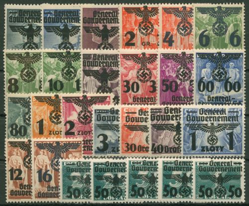Generalgouvernement 1940 20 Jahre Republik Polen mit Aufdruck 14/39 postfrisch