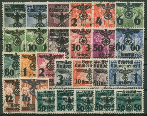 Generalgouvernement 1940 20 Jahre Republik Polen mit Aufdruck 14/39 gestempelt