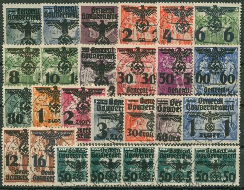 Generalgouvernement 1940 20 J. Republik Polen mit Aufdruck 14/39 mit TOP-Stempel