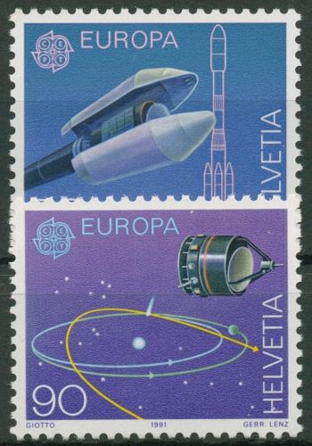 Schweiz 1991 Europa CEPT Weltraumfahrt Rakete Sonde 1444/45 postfrisch