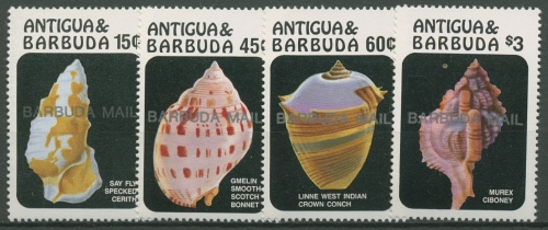 Barbuda 1986 Meeresschnecken 902/05 postfrisch