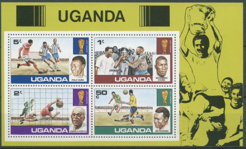 Uganda 1978 Fußball Weltmeisterschaft Argentinien Block 9 postfrisch (C23557)