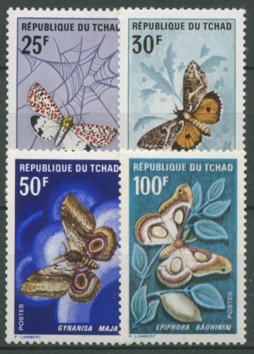 Tschad 1968 Schmetterlinge Nachtfalter 207/10 postfrisch