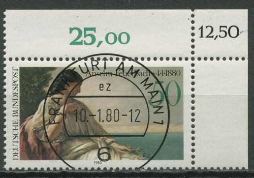 Bund 1980 100. Todestag von Anselm Feuerbach 1033 KBWZ gestempelt