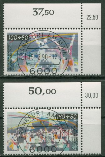 Bund 1990 Sporthilfe 1449/50 KBWZ gestempelt
