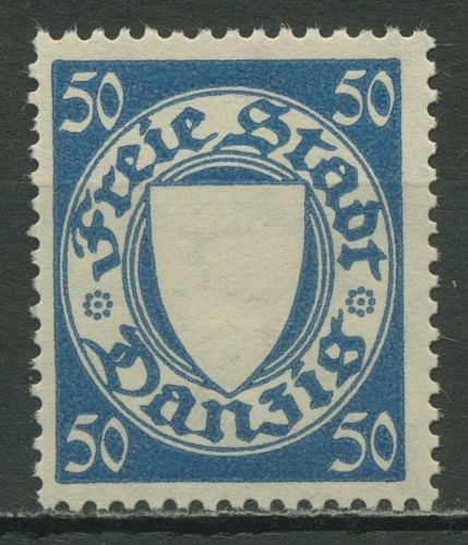 Danzig 1924 Staatswappen Probedruck: Wappeneindruck farblos 200 y P postfrisch
