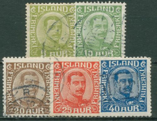 Island 1921 König Christian X. 99/03 gestempelt