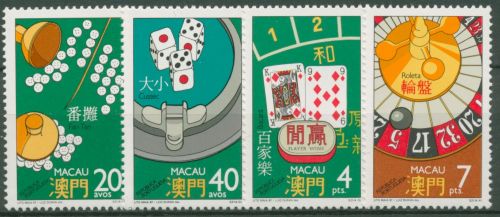 Macau 1987 Kunst Kultur Glücksspiele 579/82 postfrisch