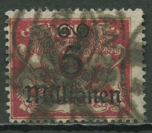 Danzig 1923 Freimarke mit Aufdruck des neuen Wertes 167 mit Korkstempel