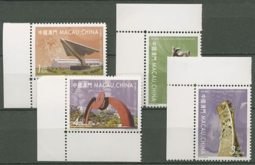 Macau 2000 Zeitgenössische Kunst Skulpturen 1106/09 Ecke postfrisch