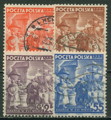 Polen Port Gdansk 1938 Gründung der Republik vor 20 Jahren 34/37 gestempelt