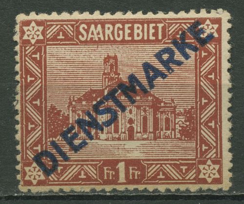 Saargebiet Dienstmarken 1922 Freimarke mit Aufdruck Type I D 11 I mit Falz