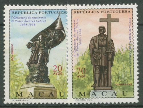 Macau 1968 Entdecker P.A. Cabral Denkmal 443/44 postfrisch