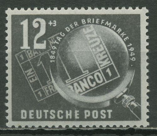 DDR 1949 Tag der Briefmarke 245 mit Falz