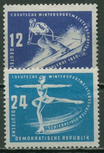 DDR 1950 1. Wintersportmeisterschaften der DDR 246/47 mit Falz