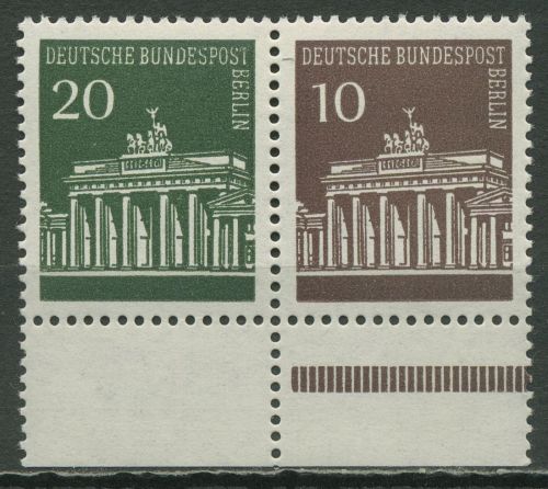 Berlin Zusammendrucke 1966 Brandenburger Tor W 41 UR dgz. postfrisch