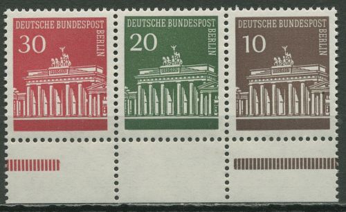 Berlin Zusammendrucke 1966 Brandenburger Tor W 43 UR dgz. postfrisch