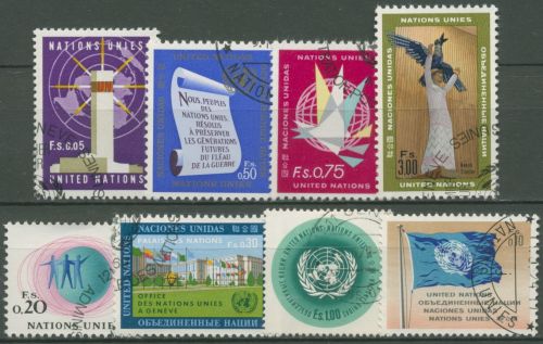 UNO Genf 1969 Symbole 1/8 gestempelt