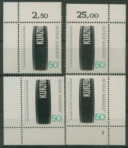 Bund 1979 25 Jahre Westdeutsche Kurzfilmtage 1003 alle 4 Ecken postfrisch (E483)