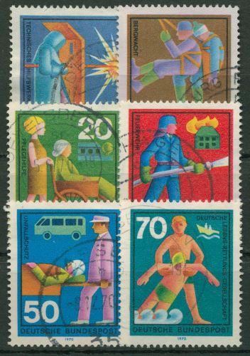 Bund 1970 Freiwillige Hilfsdienste 629/34 gestempelt