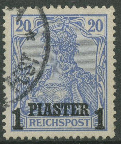 Deutsche Post in der Türkei 1902/04 Germania mit Aufdruck 14 II gestempelt