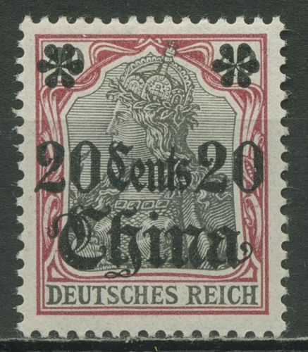 Deutsche Post in China 1905 Germania mit Aufdruck 32 mit Falz