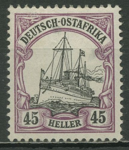 Deutsch-Ostafrika 1905/19 Kaiseryacht Hohenzollern 28 mit Falz, minimal dünn