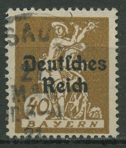 Deutsches Reich 1920 Bayern-Abschiedsserie mit Aufdruck 124 gestempelt geprüft