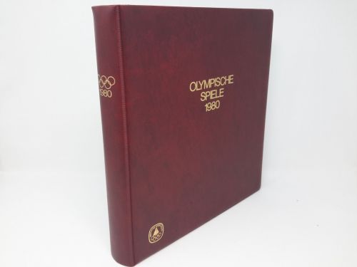 LINDNER Ringbinder (Olympische Spiele 1980) rot gebraucht (Z2860)