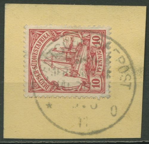 Dt.-Südwestafrika 1906 Kaiseryacht Hohenzollern 26 a Stempel DEUTSCHE SEEPOST
