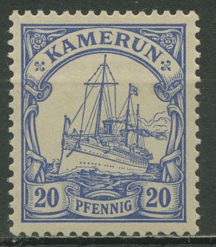 Kamerun 1900 Kaiseryacht Hohenzollern 10 mit Falz