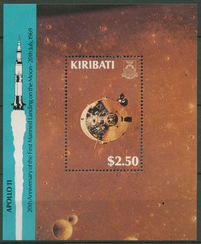 Kiribati 1989 Erste bemannte Mondlandung Block 15 postfrisch (C74277)