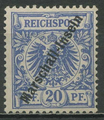 Marshall-Inseln 1899 Krone/Adler mit Aufdruck 4 I mit Falz, geprüft