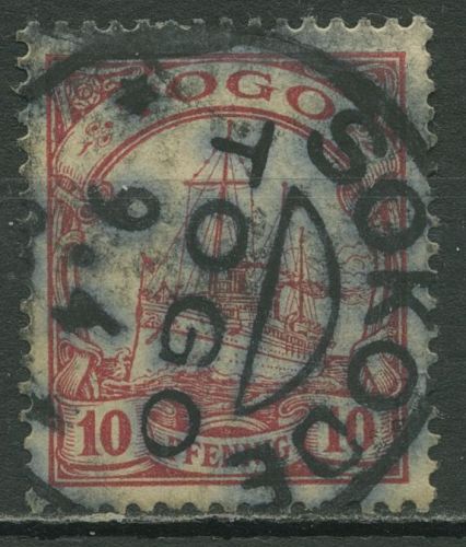 Togo 1900/19 Kaiseryacht Hohenzollern 9 mit Stempel SOKODE