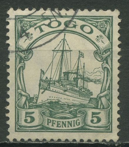 Togo 1918 Kaiseryacht Hohenzollern 21 gestempelt