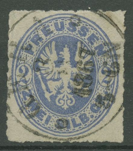 Preußen 1861 Wappenadler 17 a gestempelt Thurn u. Taxis-K1 GERA
