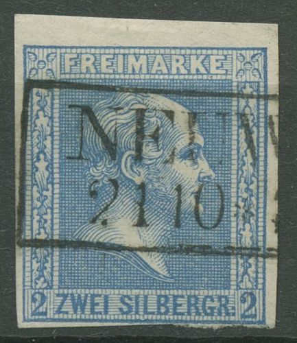 Preußen 1858 König Friedrich Wilhelm IV., 11 a gestempelt Ra2 NEUW...