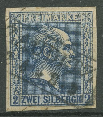 Preußen 1858 König Friedrich Wilhelm IV., 11 b gestempelt Ra2 ZAUDITZ, Briefst.