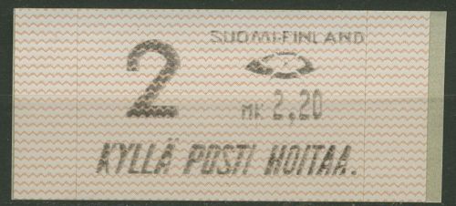 Finnland Automatenmarken 1991 MK 2,20 Einzelwert, ATM 10.1 Z2 postfrisch