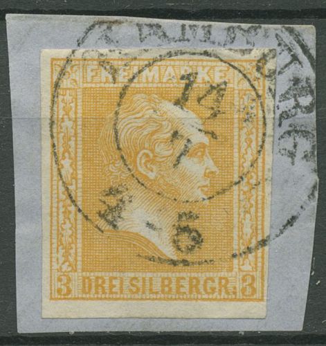 Preußen 1858 König Friedrich Wilhelm IV., 12 a gestempelt K2 HAMBURG, Briefstück
