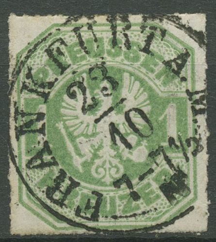 Preußen 1867 Wappenadler 22 TOP-Stempel FRANKFURT A. M.