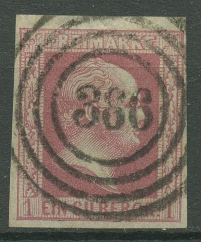 Preußen 1857 König Friedrich Wilhelm IV., 6 a Nr.-Stpl. 386 ERFURT
