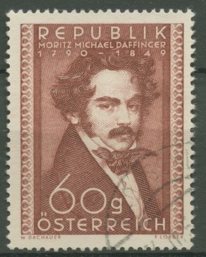 Österreich 1950 160. Geburtstag von Moritz Daffinger, Maler 948 gestempelt