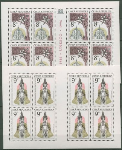 Tschechische Republik 1996 UNESCO Bauwerke 119/20 K postfrisch (C62763)
